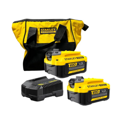 Kit 2 Bateria 4ah e 1 Carregador 20v SCB244CK - Stanley - 132011 - Imagem 2