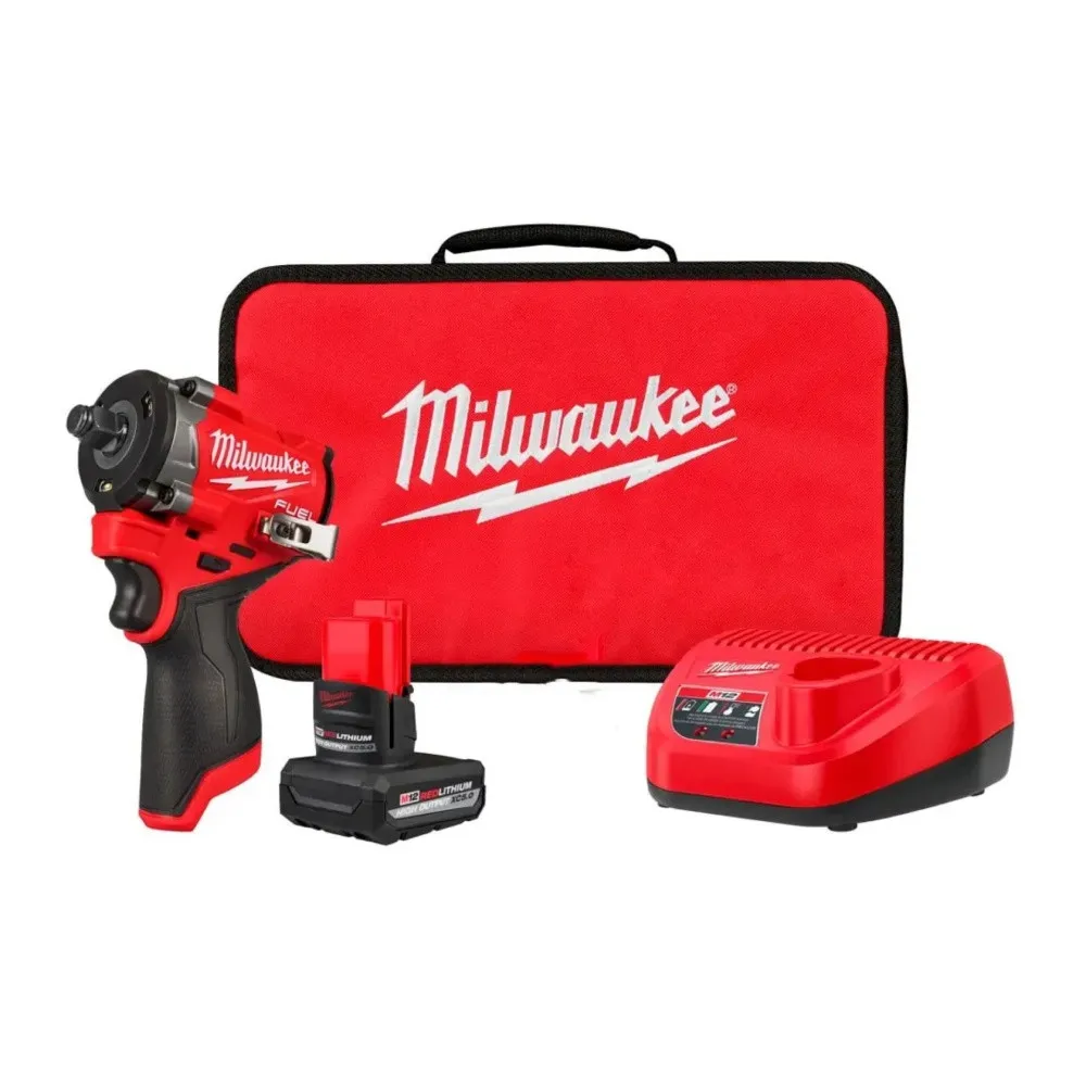 Kit Chave de Impacto C 1/2" 12V Fuel 2563-159N Milwaukee Torque 745 Nm