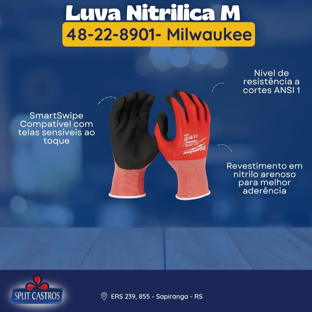 Luva Nitrílica Milwaukee M – 48-22-8901 - Imagem 10
