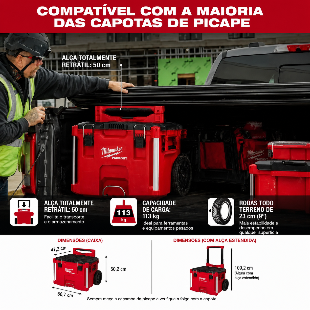 Caixa de Ferramentas com Rodas PACKOUT™ Milwaukee – 48-22-8427 - Imagem 8