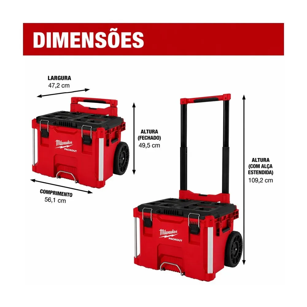 Caixa de Ferramentas com Rodas PACKOUT™ Milwaukee – 48-22-8427 - Imagem 7