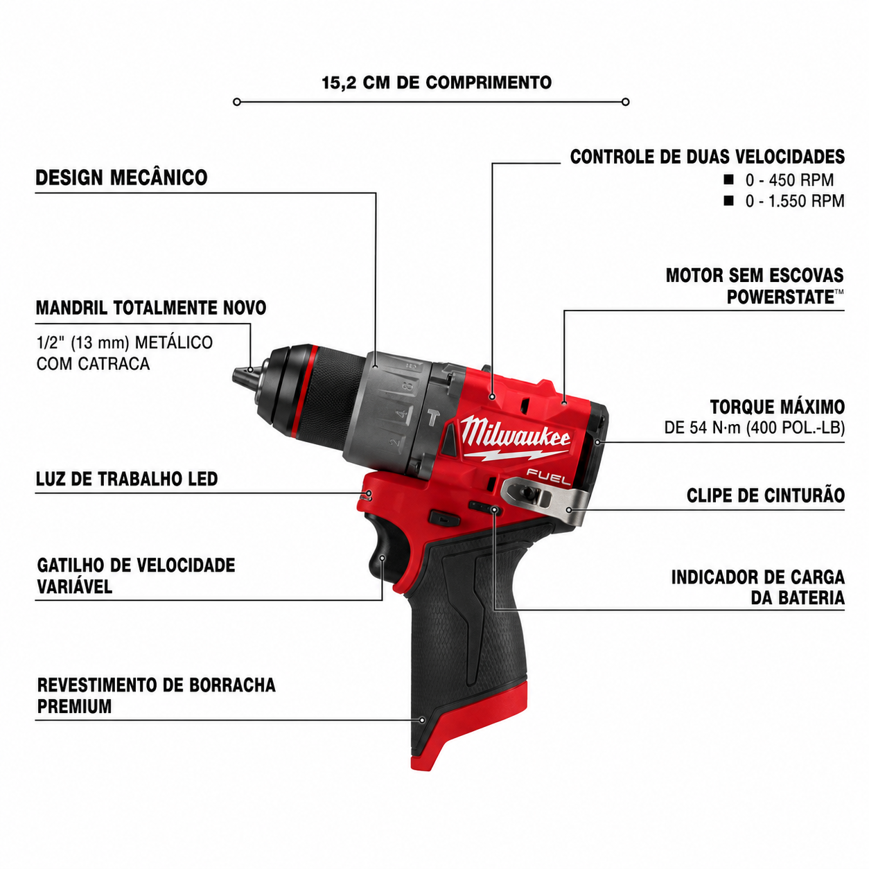 Furadeira de Impacto M12 FUEL™ 1/2