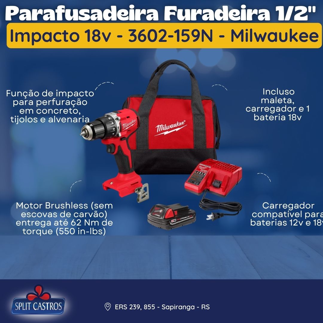 Parafusadeira Furadeira Com Impacto 1 / 2