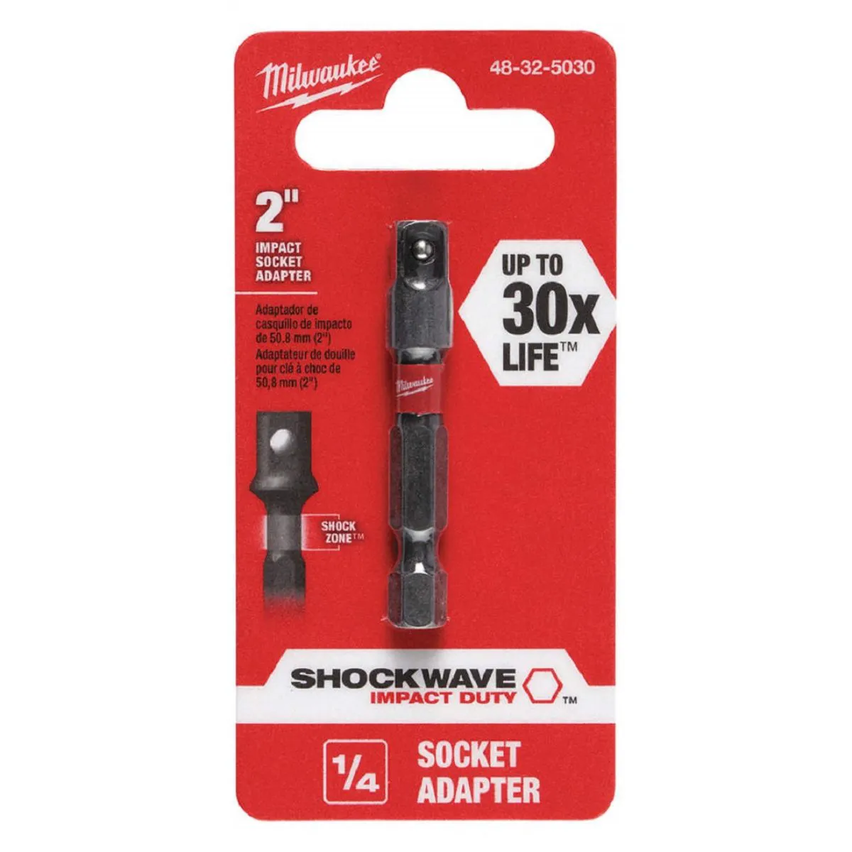 Adaptador para Soquete 1/4" Hex X 1/4" 48-32-5030 - Milwaukee - Imagem 3