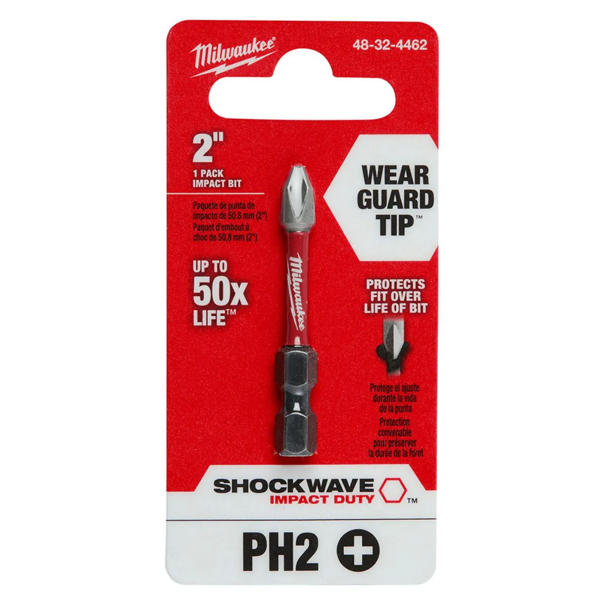 Bit Philips Ph2 X 50mm Milwaukee - 48-32-4462 - Imagem 3