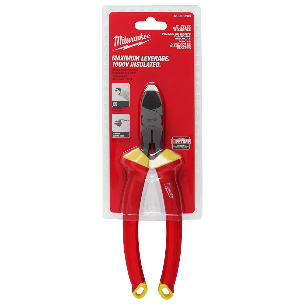 Alicate de Corte Isolado 1000V 8" Milwaukee – 48-22-2208 - Imagem 5