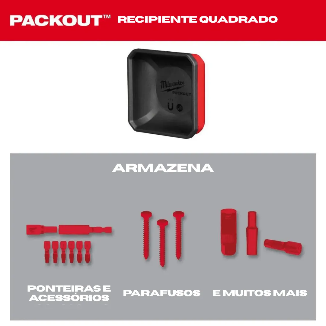 Packout Recipiente quadrado Magnético 48-22-8070 Milwaukee - Imagem 8