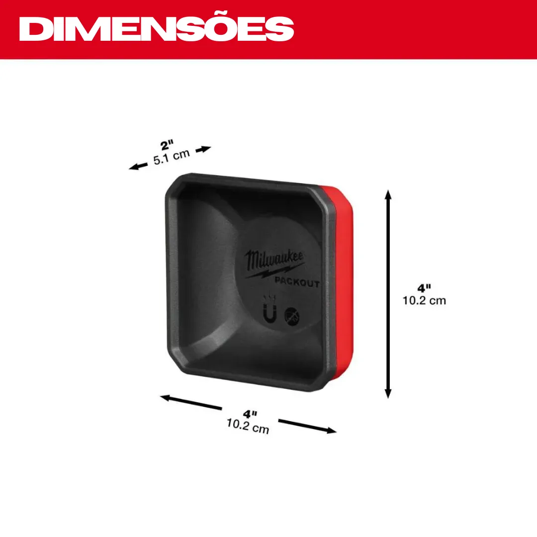Packout Recipiente quadrado Magnético 48-22-8070 Milwaukee - Imagem 4